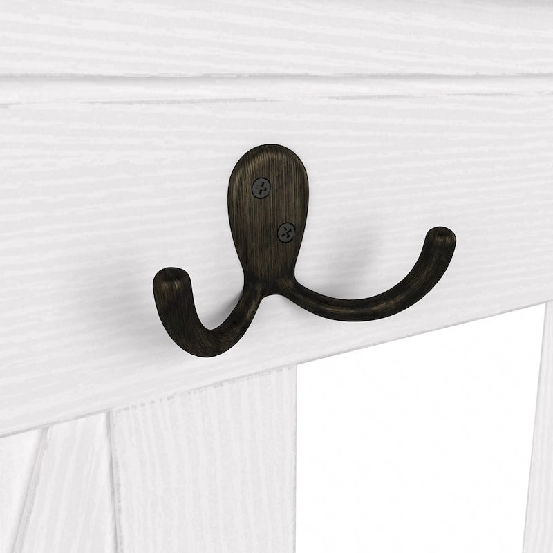 Porte-manteau avec banc de rangement à chaussures, motif en X, pour 1 personne