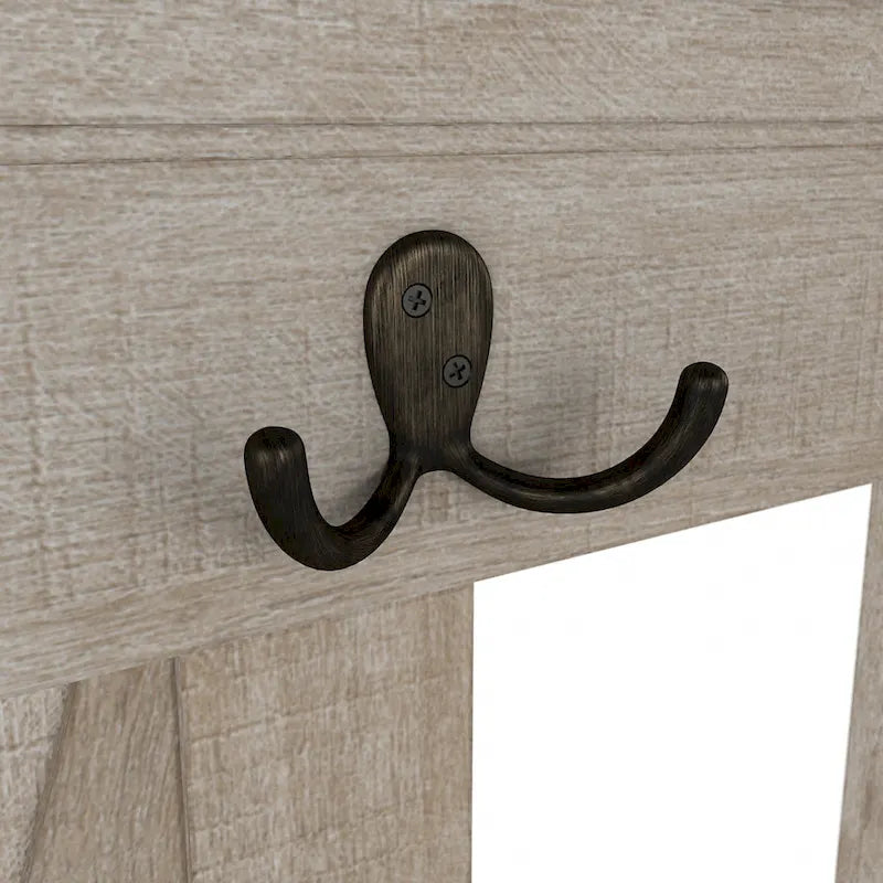 Porte-manteau avec banc de rangement à chaussures, motif en X, pour 1 personne