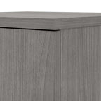 Meuble de rangement haut avec portes et étagères – Gris tempête / Blanc / Gris platine
