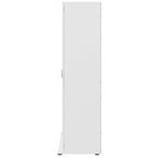 Meuble de rangement haut avec portes et étagères – Gris tempête / Blanc / Gris platine