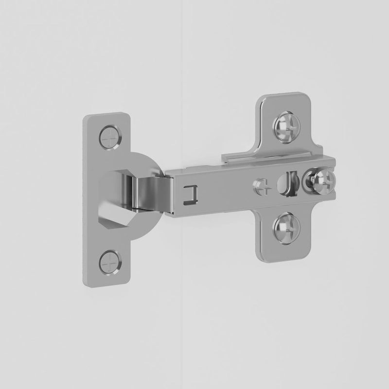 Meuble de rangement haut avec portes et étagères – Gris tempête / Blanc / Gris platine