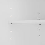 Meuble de rangement haut avec portes et étagères – Gris tempête / Blanc / Gris platine