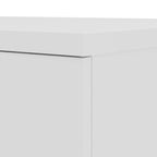 Meuble de rangement haut avec portes et étagères – Gris tempête / Blanc / Gris platine