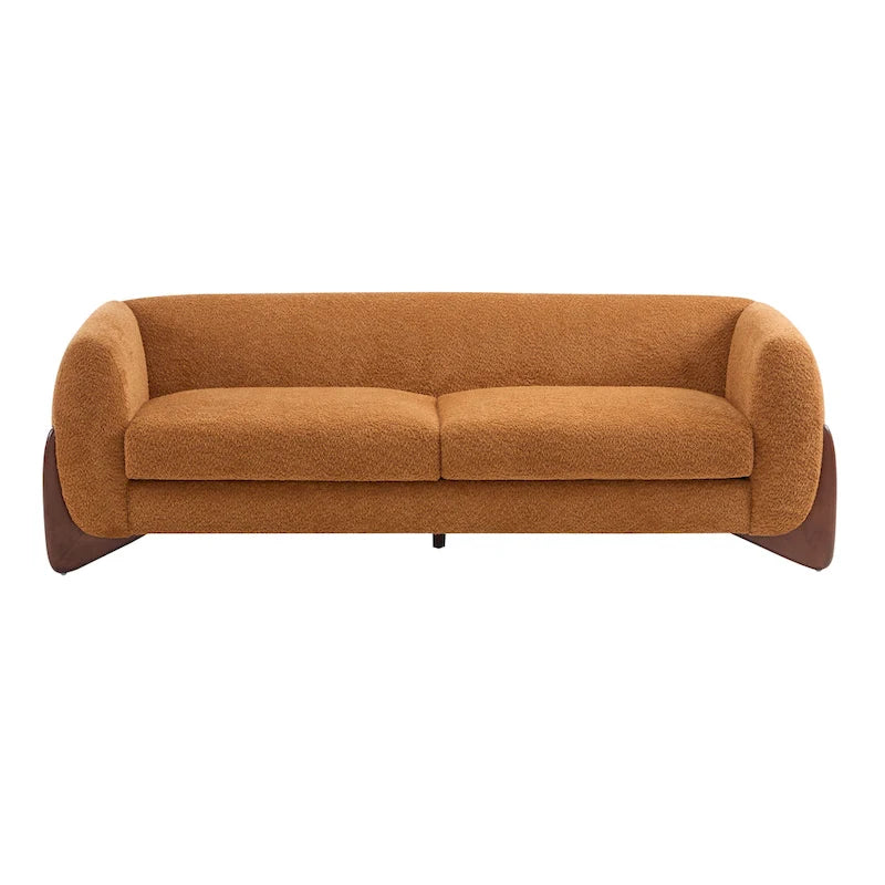 Canapé 3 places Boucle – Blanc / Caramel / Bleu marine / Amande / Vert olive