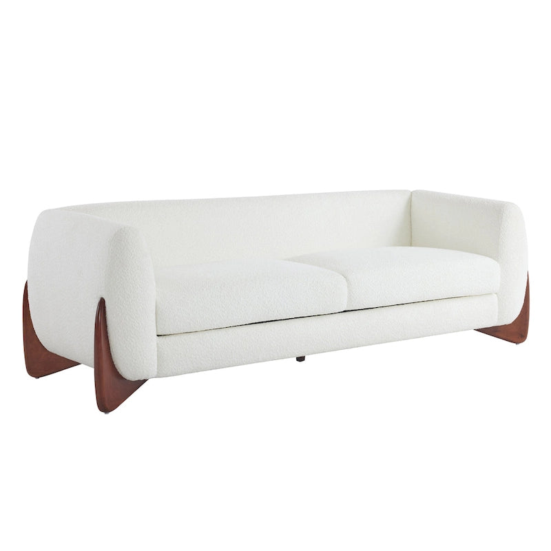 Canapé 3 places Boucle – Blanc / Caramel / Bleu marine / Amande / Vert olive