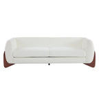 Canapé 3 places Boucle – Blanc / Caramel / Bleu marine / Amande / Vert olive