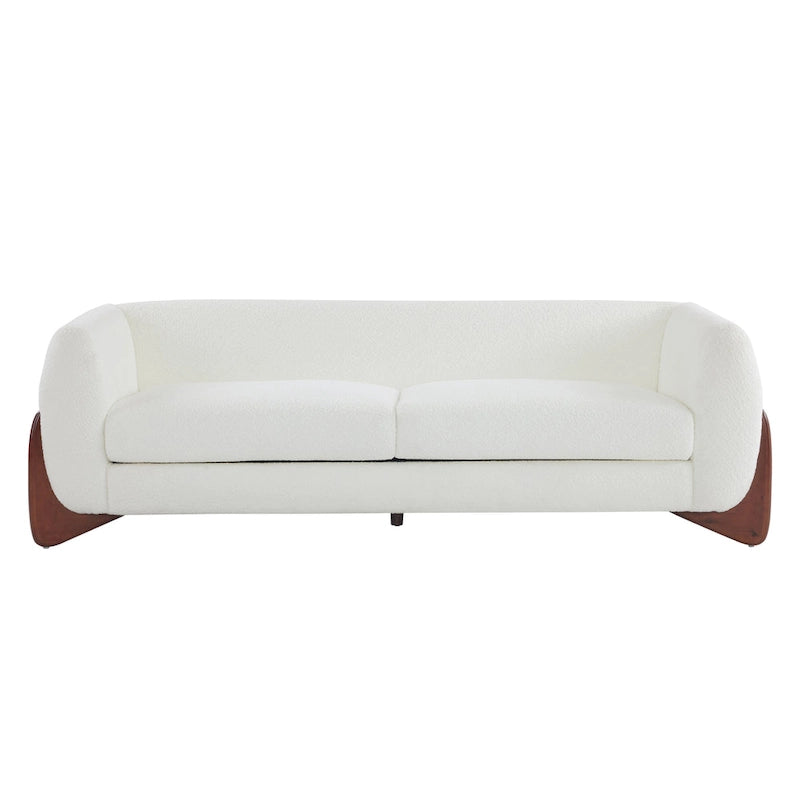 Canapé 3 places Boucle – Blanc / Caramel / Bleu marine / Amande / Vert olive