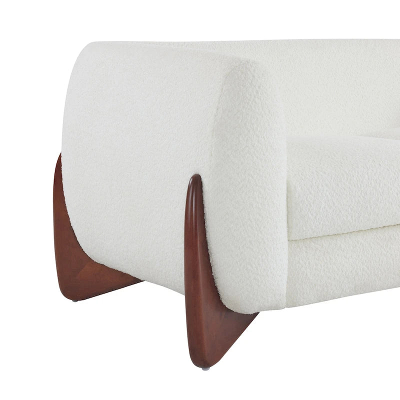 Canapé 3 places Boucle – Blanc / Caramel / Bleu marine / Amande / Vert olive