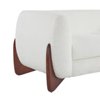 Canapé 3 places Boucle – Blanc / Caramel / Bleu marine / Amande / Vert olive