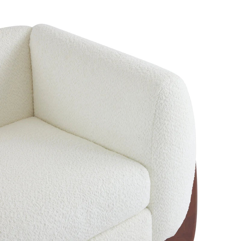 Canapé 3 places Boucle – Blanc / Caramel / Bleu marine / Amande / Vert olive