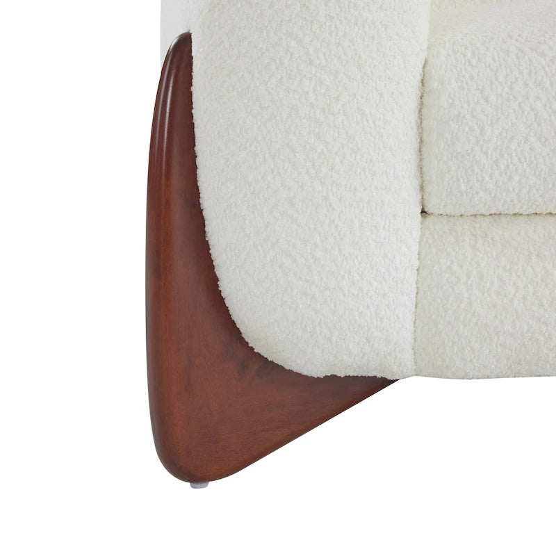 Canapé 3 places Boucle – Blanc / Caramel / Bleu marine / Amande / Vert olive