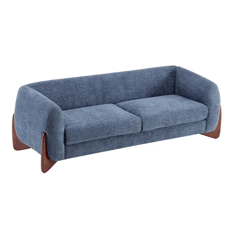 Canapé 3 places Boucle – Blanc / Caramel / Bleu marine / Amande / Vert olive
