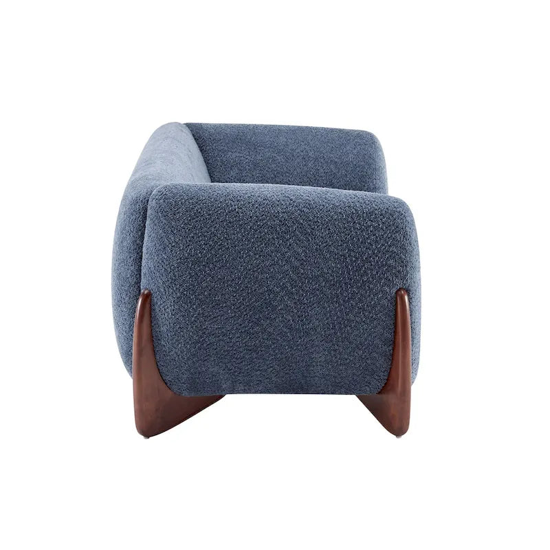 Canapé 3 places Boucle – Blanc / Caramel / Bleu marine / Amande / Vert olive