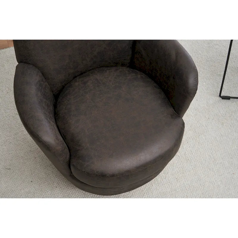 Fauteuil pivotant – Beige / Gris foncé / Marron / Bleu / Gris, une place