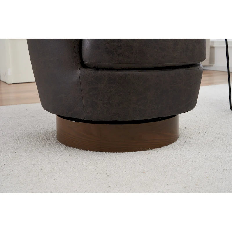 Fauteuil pivotant – Beige / Gris foncé / Marron / Bleu / Gris, une place