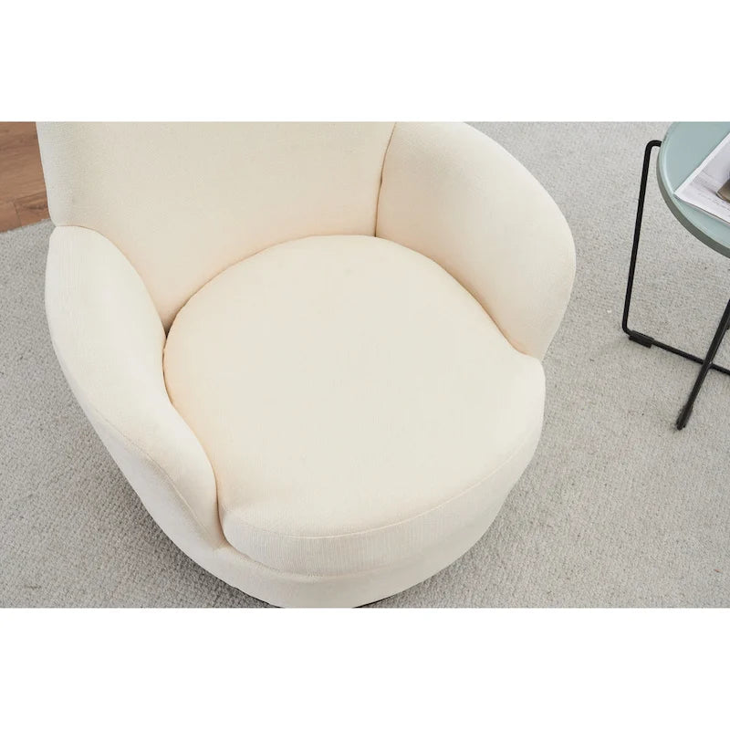 Fauteuil pivotant – Beige / Gris foncé / Marron / Bleu / Gris, une place