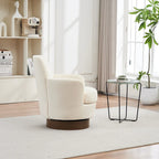 Fauteuil pivotant – Beige / Gris foncé / Marron / Bleu / Gris, une place