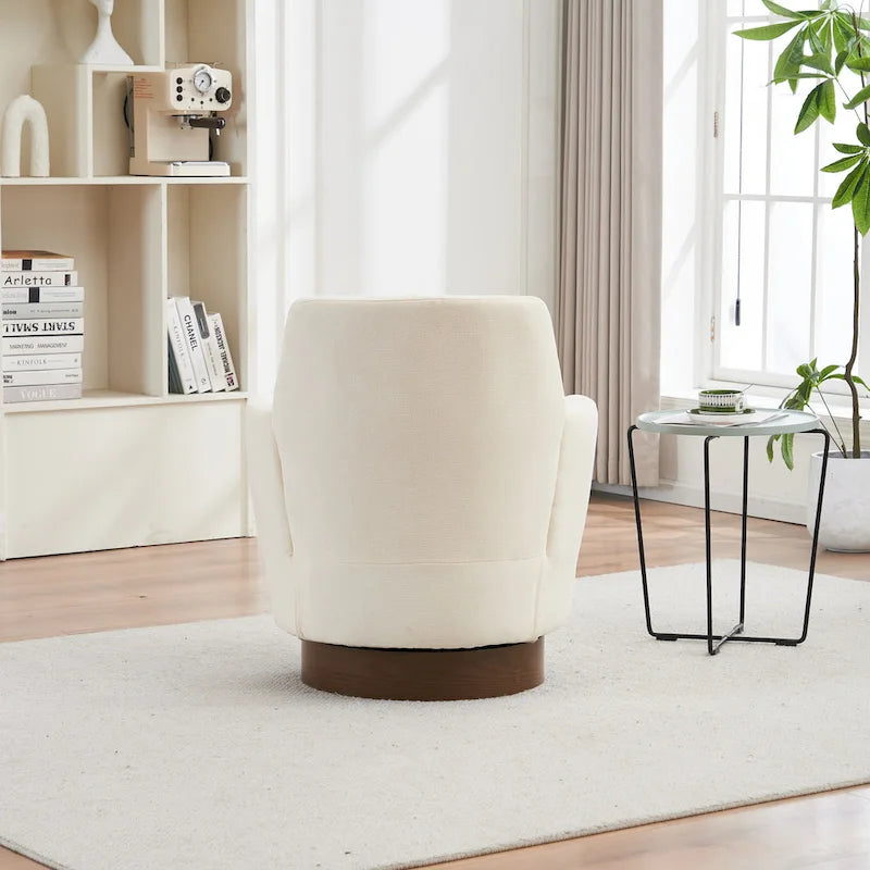 Fauteuil pivotant – Beige / Gris foncé / Marron / Bleu / Gris, une place