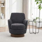 Fauteuil pivotant – Beige / Gris foncé / Marron / Bleu / Gris, une place