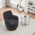 Fauteuil pivotant – Beige / Gris foncé / Marron / Bleu / Gris, une place