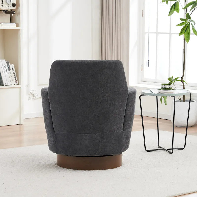 Fauteuil pivotant – Beige / Gris foncé / Marron / Bleu / Gris, une place