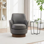 Fauteuil pivotant – Beige / Gris foncé / Marron / Bleu / Gris, une place