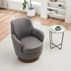 Fauteuil pivotant – Beige / Gris foncé / Marron / Bleu / Gris, une place