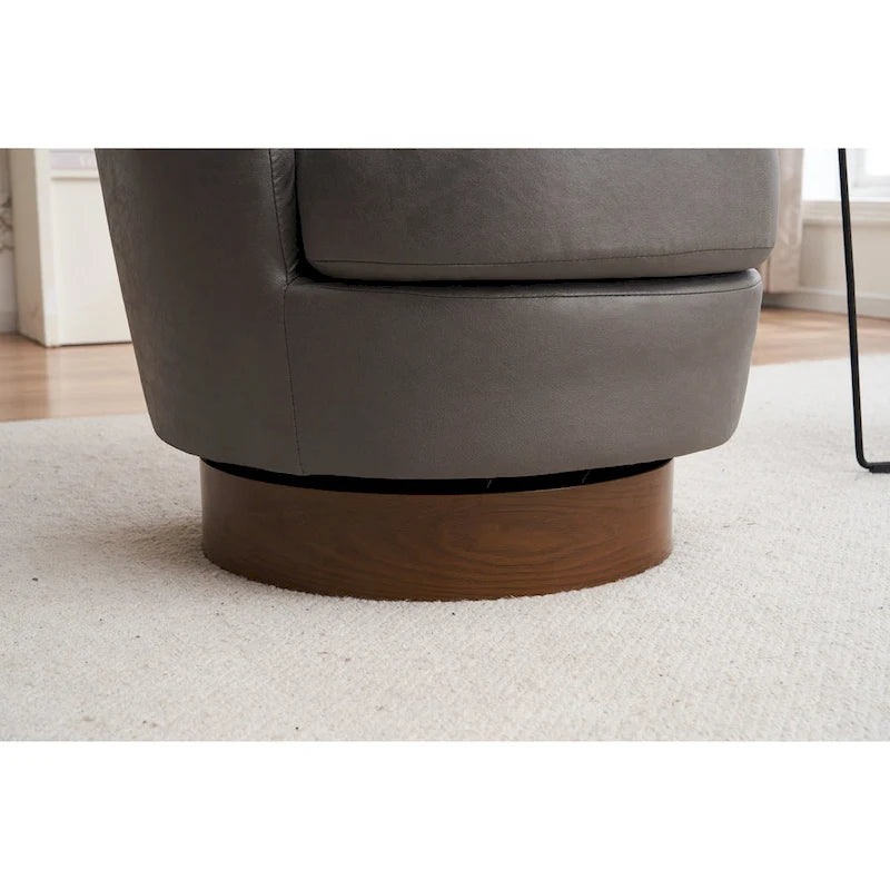 Fauteuil pivotant – Beige / Gris foncé / Marron / Bleu / Gris, une place
