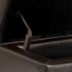 Banc de rangement ottoman en similicuir touffeté marron, moyen, 1-2 places