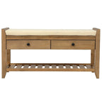 Banc de rangement d'entrée 1 personne avec tiroirs, Marine antique/Gris délavé/Pin ancien/Blanc/Espresso