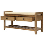 Banc de rangement d'entrée 1 personne avec tiroirs, Marine antique/Gris délavé/Pin ancien/Blanc/Espresso