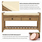 Banc de rangement d'entrée 1 personne avec tiroirs, Marine antique/Gris délavé/Pin ancien/Blanc/Espresso
