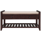 Banc de rangement d'entrée 1 personne avec tiroirs, Marine antique/Gris délavé/Pin ancien/Blanc/Espresso