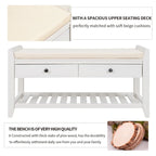 Banc de rangement d'entrée 1 personne avec tiroirs, Marine antique/Gris délavé/Pin ancien/Blanc/Espresso
