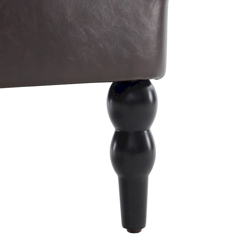 Fauteuil d'appoint capitonné une place avec oreiller lombaire, bleu lac / gris / beige / marron