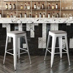 Tabouret de bar sans dossier empilable, multicolore, intérieur/extérieur, 1 place
