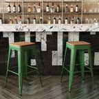 Tabouret de bar sans dossier empilable, multicolore, intérieur/extérieur, 1 place