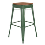 Tabouret de bar sans dossier empilable, multicolore, intérieur/extérieur, 1 place