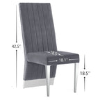 Chaise de salle à manger capitonnée à dossier haut, blanc/or, avec garniture cloutée, pieds en métal, siège simple