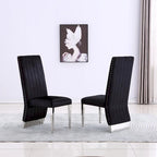 Chaise de salle à manger capitonnée à dossier haut, blanc/or, avec garniture cloutée, pieds en métal, siège simple