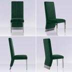Chaise de salle à manger capitonnée à dossier haut, blanc/or, avec garniture cloutée, pieds en métal, siège simple