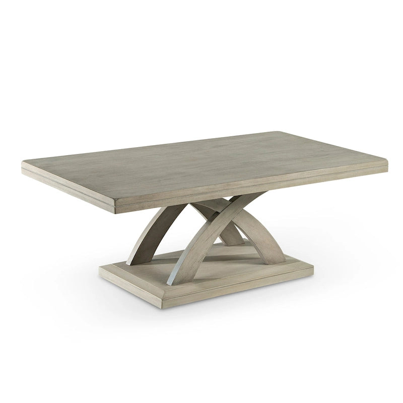 Table basse grise en X, style décontracté, 1 place