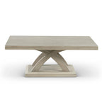 Table basse grise en X, style décontracté, 1 place