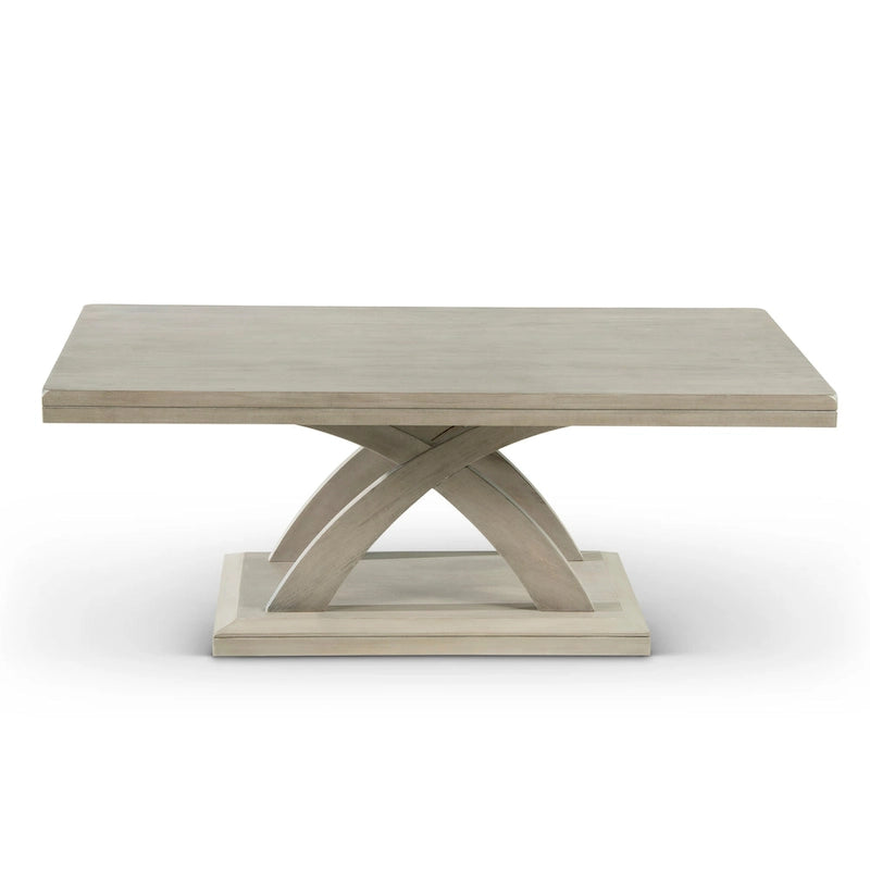Table basse grise en X, style décontracté, 1 place