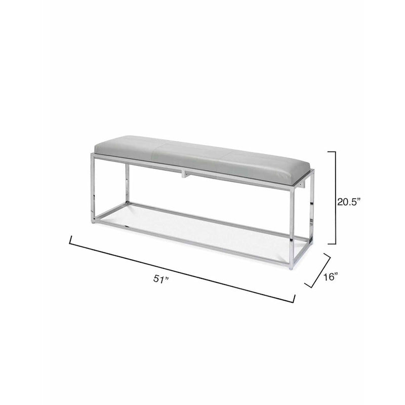 Banc en cuir gris, style Art déco, 1 place