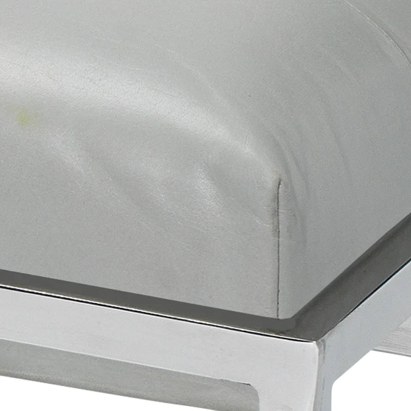 Banc en cuir gris, style Art déco, 1 place