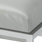 Banc en cuir gris, style Art déco, 1 place