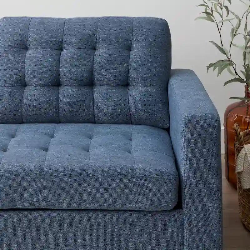 Canapé à bras carrés de 193 cm | Velours / Similicuir / Tissu | Plusieurs coloris | 2-3 places