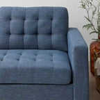 Canapé à bras carrés de 193 cm | Velours / Similicuir / Tissu | Plusieurs coloris | 2-3 places
