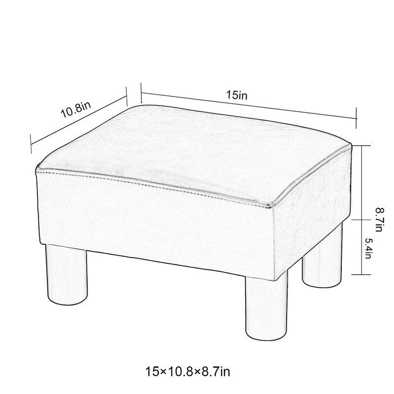 Pouff en similicuir carré bleu paon / jaune / multicolore, tabouret repose-pieds à siège unique